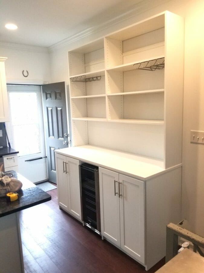 Kitchen built-in coffee bar, installed by Closets For Less